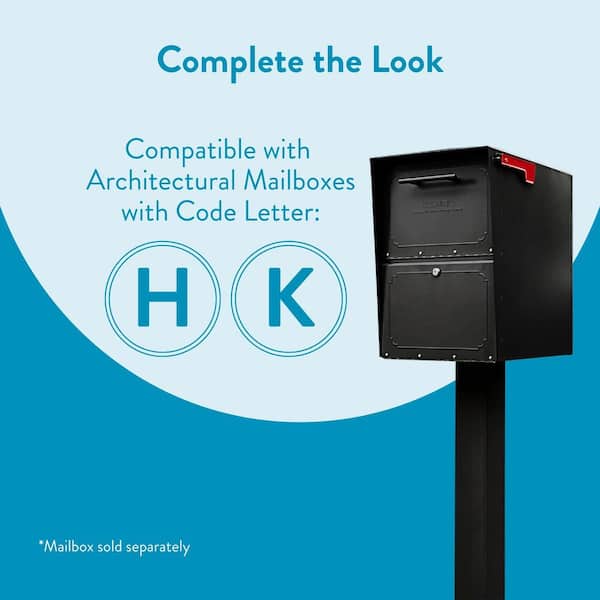 46-1/2 in. Standard In-Ground Post in Black