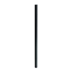 2 in. x 2 in. x 4.5 ft. Black Metal Fence Post with Post Cap