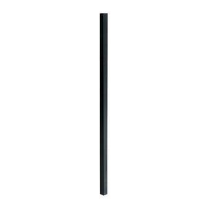 2 in. x 2 in. x 4.5 ft. Black Metal Fence Post with Post Cap