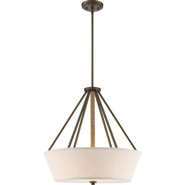 SATCO 4-Light Mahogany Bronze Pendant