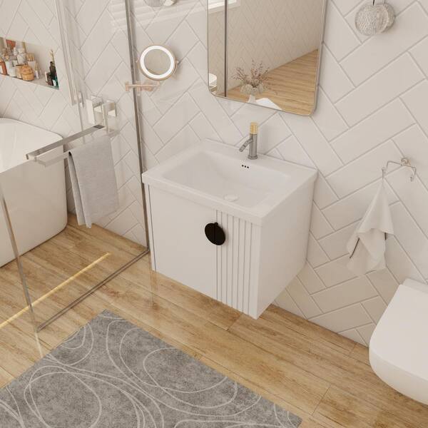 FAMYYT 24 in. W x 18.5 in. D x 20.7 in. H Single Sink
