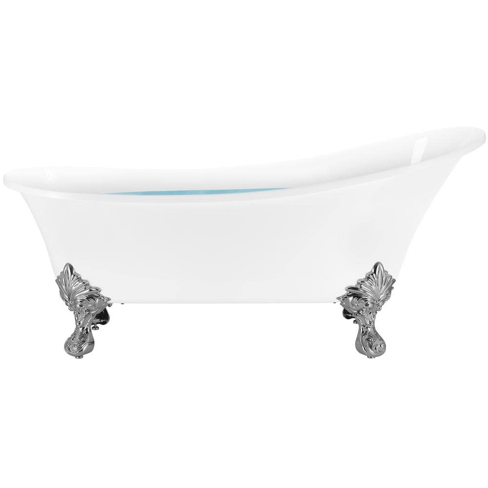 Tubs And Whirlpools 60" x 28" Soaking Fiberglass Bathtub