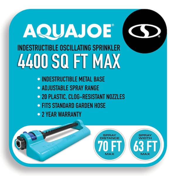 4,400 sq. ft. Coverage Indestructible Jumbo Metal Base Oscillating Sprinkler