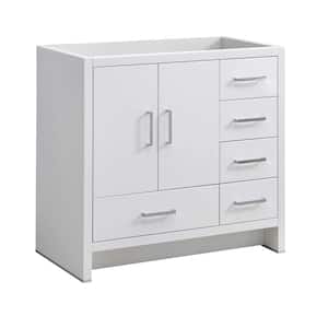 Imperia 36 in. Modern Bath Vanity Cabinet Only with Right Side Drawers in Glossy White