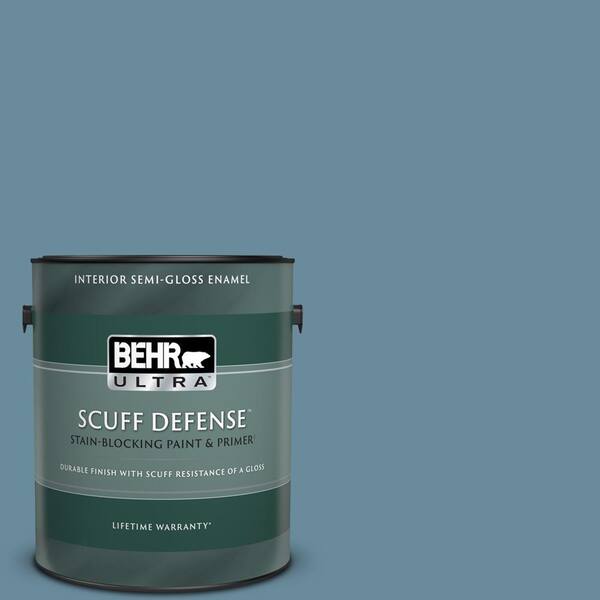 BEHR ULTRA 1 gal. #550F-5 Winter Lake Extra Durable Semi-Gloss Enamel Interior Paint & Primer