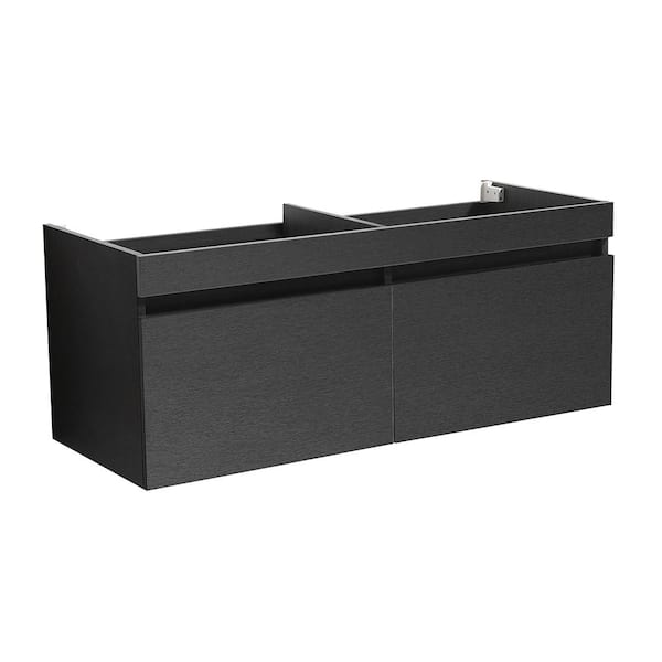 Fresca Mezzo 47 in. Modern Wall Hung Bath Vanity Cabinet Only in Black