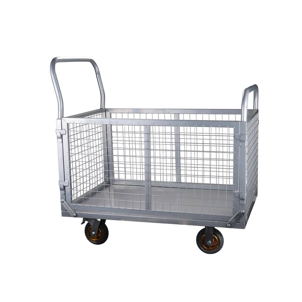 Heavy Duty 6-in-1 Foldable Platform Hand Truck with 6 in. casters, Rmovable Side, with Swivel Wheel, 1800 lbs Capacity price history on PriceWatchPro