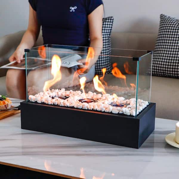 Edendirect 18 in. Tabletop Vent-Free Triple-Flame Bioethanol Fire
