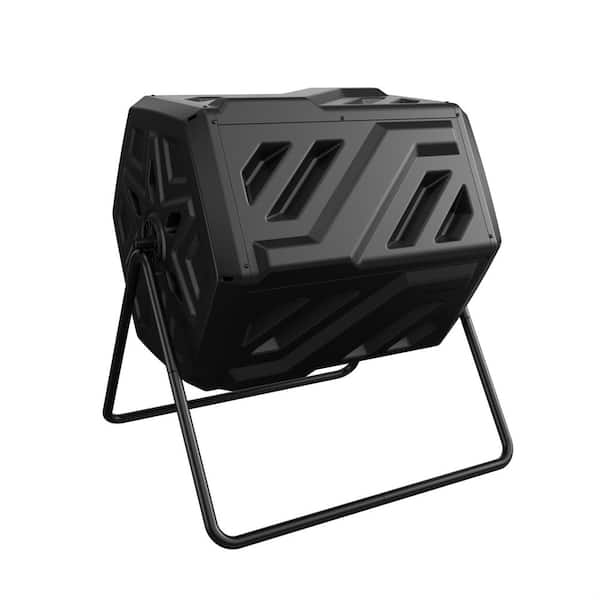 43 gal. Easy Installation Compost Tumbler Outdoor with 2-Sliding Doors