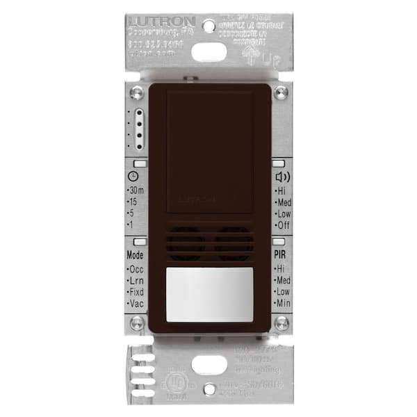 Lutron Maestro Dual-Tech Motion Sensor Switch, 6 Amp/Single Pole, Brown (MS-A102-BR)