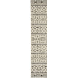Passion Ivory/Gray 2 ft. x 10 ft. Geometric Transitional Runner
