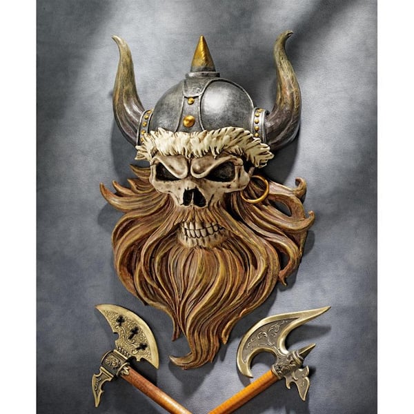 Design Toscano The Skull of Valhalla Viking Warrior Novelty Wall