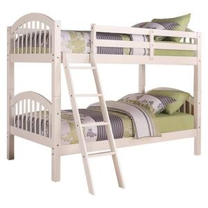 Finish White Material Wood Twin Size Convertible Bunk Bed Dimensions: 83 in. W x 42 in. L x 64 in. H