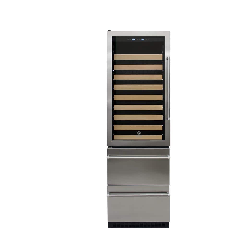 23.8 in. W 100 Wine Bottle and 100 Can Beverage Cooler, Left Hinge