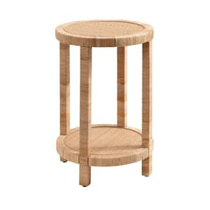 Rafina 16 in. Natural Round MDF End Table