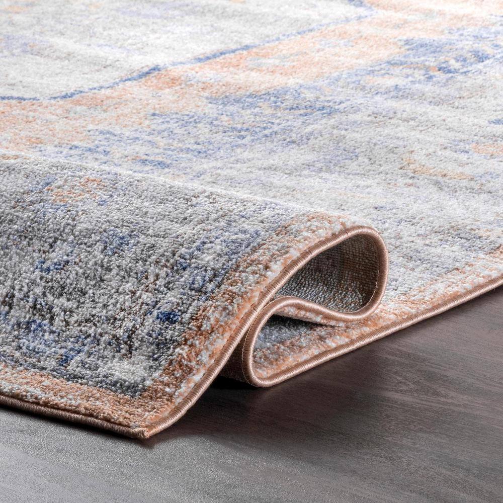 Reversible Rectangular Easy Care Orange Spot Area Rug