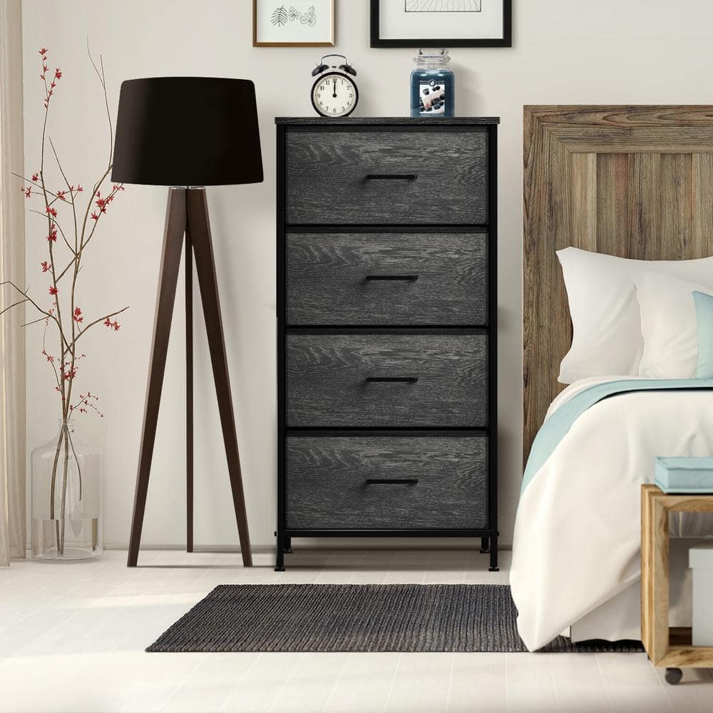 Black Vertical Nursery Dresser with Soft Close Drawers