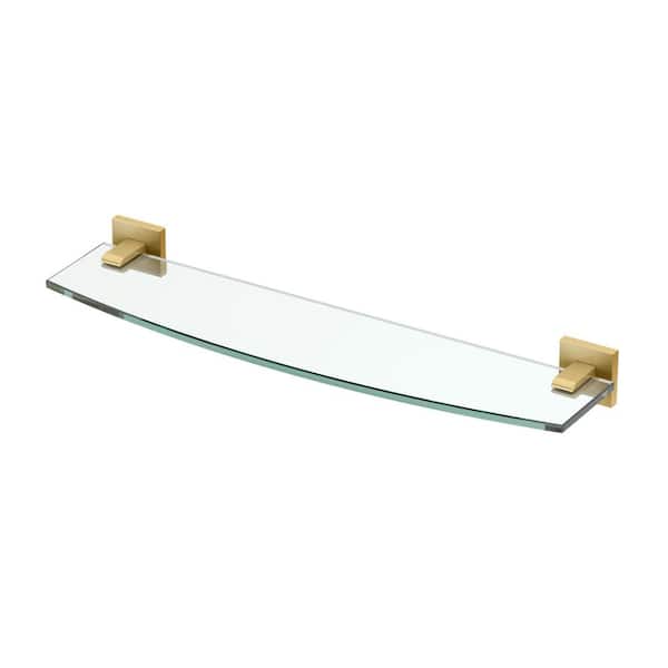 Gatco Elevate 20 in. W Glass Shelf in Brushed Brass