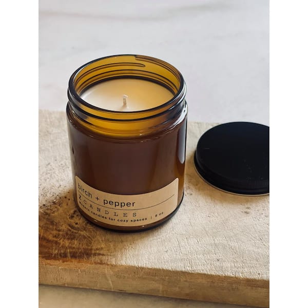 Z CANDLES Cozy Cabin Amber Jar Candle 8 oz. amber8cozycabin - The Home Depot