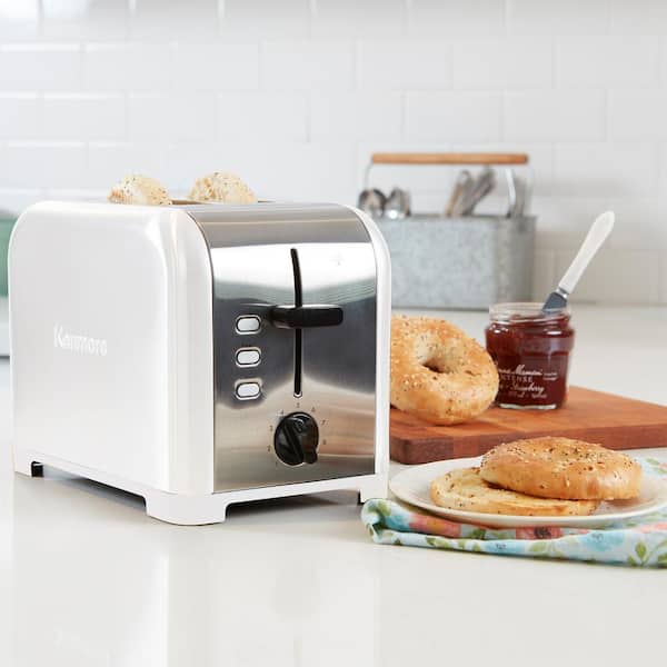 OVENTE Electric 2-Slice Toaster Machine, with 6-Shade Toast Setting, for Toasting  Bread, Bagels and Waffle, White TP2210WGY - The Home Depot