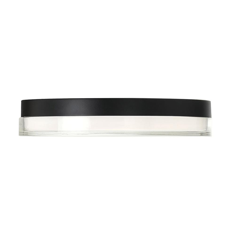 Black Glass Modern LED Flush Mount Light