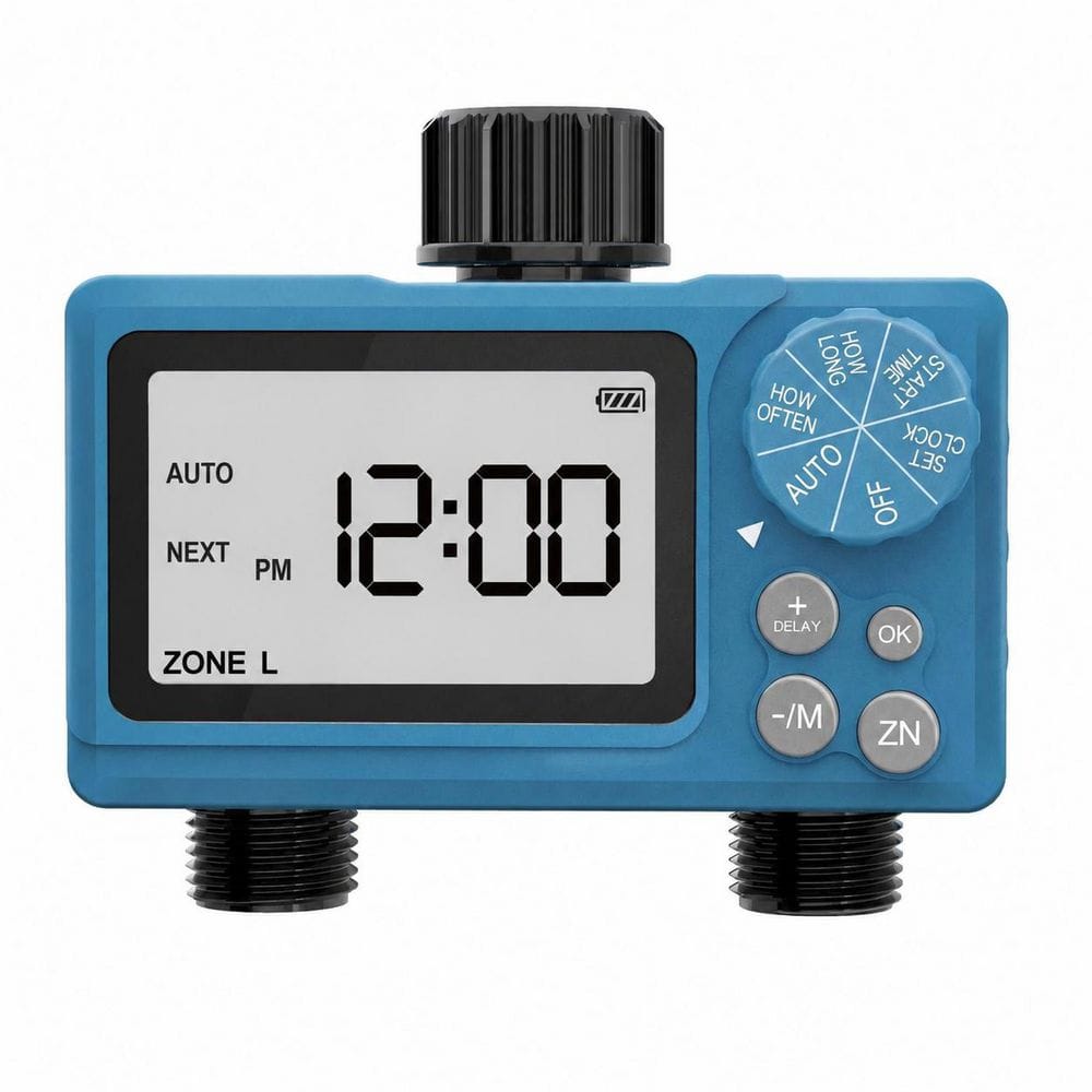 Programmable Outdoor Sprinkler Timer with Rain Delay, Weatherproof, 2 Outlets, Easy Set, 1 Pack price history on PriceWatchPro