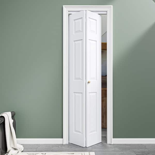 EH PUERTA 20 in. x 80 in. 6 Panel Hollow Core MDF White Primed