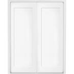 Steves & Sons 48 In. X 80 In. 2-Panel Square Shaker White Primed Solid ...