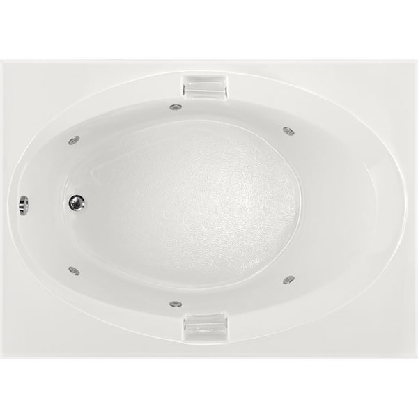 Hydro Systems Studio 60 in. Acrylic Rectangular Drop-In Whirlpool Bathtub in White