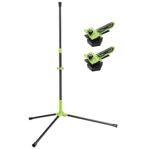 Telescopic Portable Tripod for LED Work Light with 2 Clamps, 3 Leg Tripod or Floor to Ceiling Settings