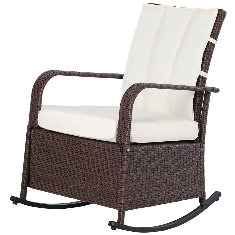 tangkula wicker rocking chair