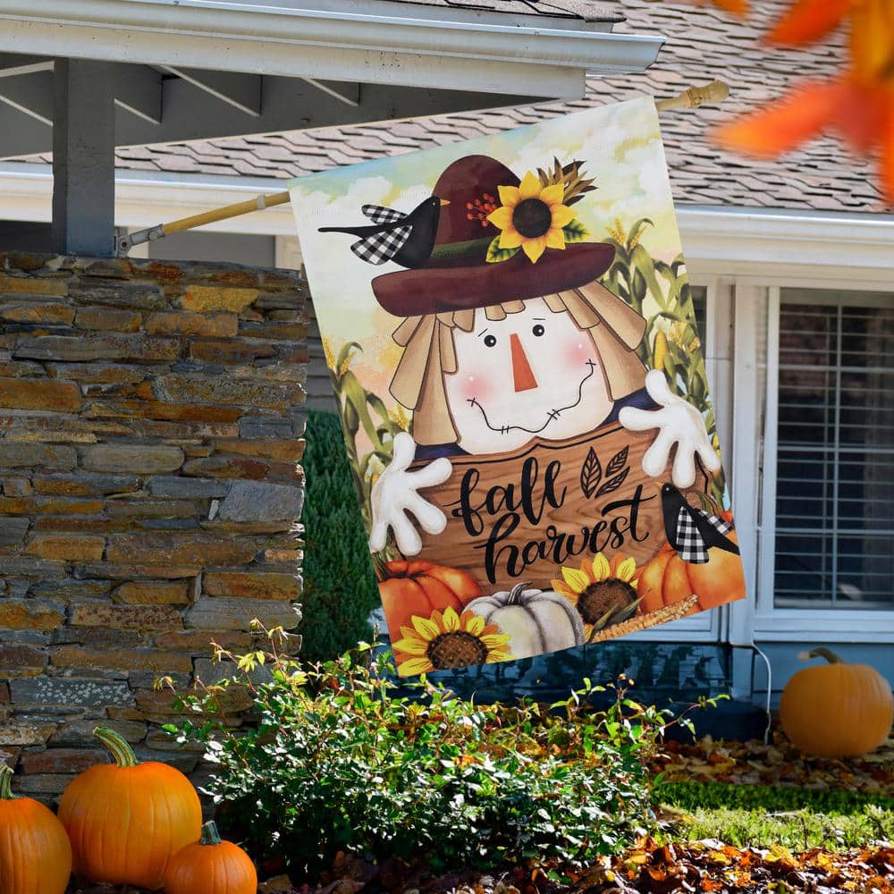 40 in. x 28 in. Scarecrow Fall Harvest Outdoor House Flag price history on PriceWatchPro