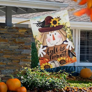 40 in. x 28 in. Scarecrow Fall Harvest Outdoor House Flag