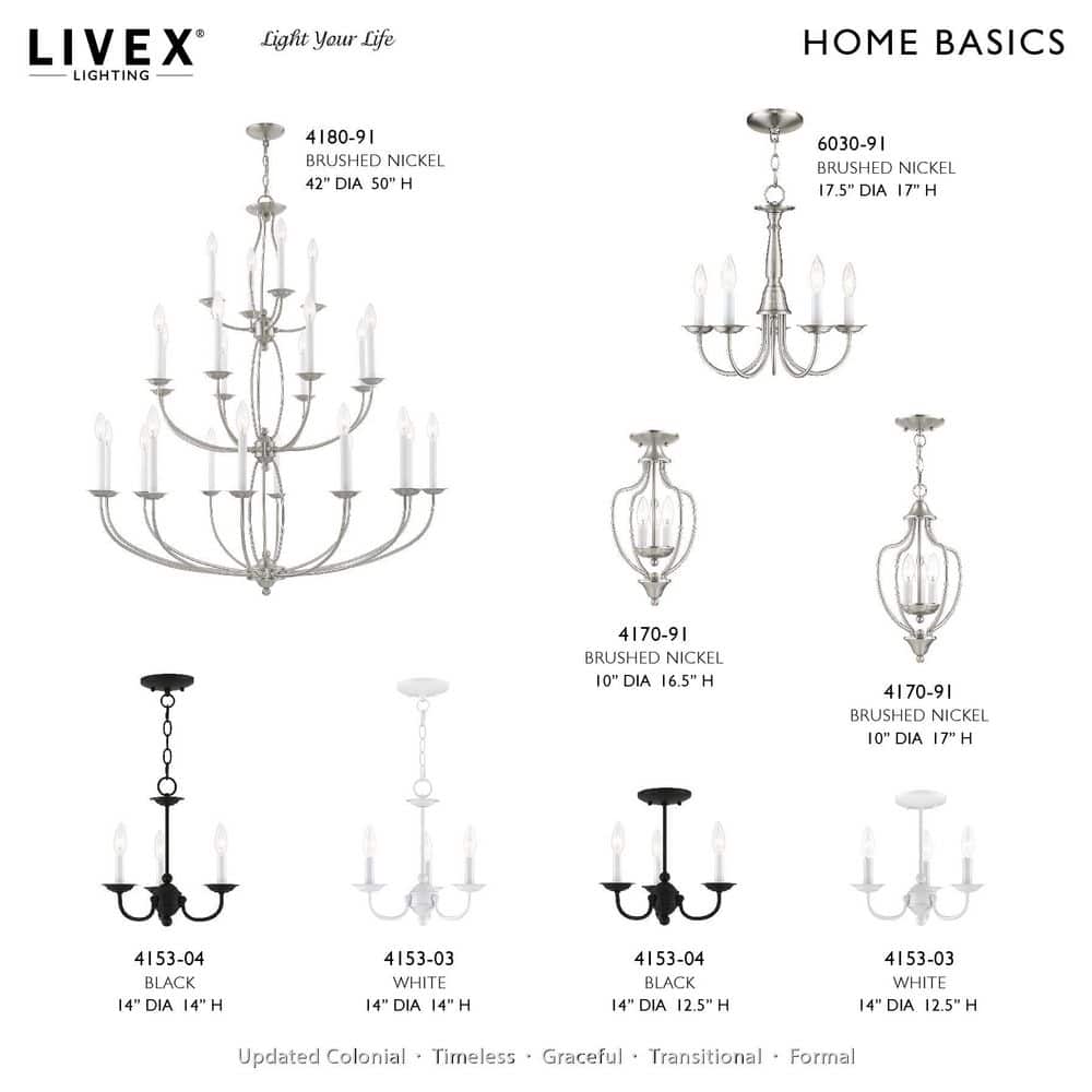 Black Steel 3-Light Mini Candle Chandelier