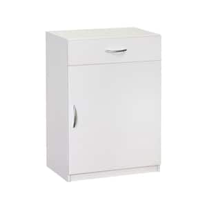 15.25 in. D x 24 in. W x 34.75 in. D White Laminate 1-Door and 1-Drawer Base Cabinet Closet System