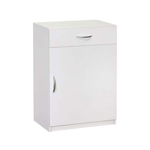 ClosetMaid 15.25 in. D x 24 in. W x 34.75 in. D White Laminate 1-Door and 1-Drawer Base Cabinet Closet System