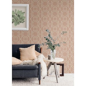 Salmon Sanya Peel and Stick Vinyl Wallpaper