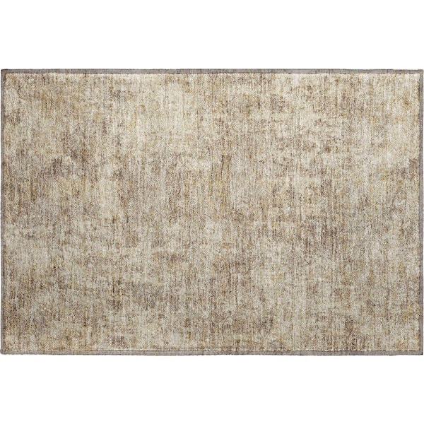 Mayfield Premium Machine Washable Abstract AMF2061 Taupe 2 ft. x 3 ft. Accent Rug