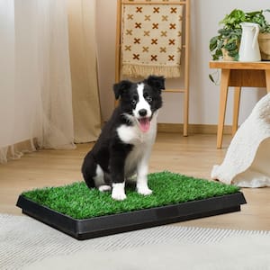 25 in. x 20 in. Puppy Pet Potty Training Pee Pad Mat Tray Artificial Grass