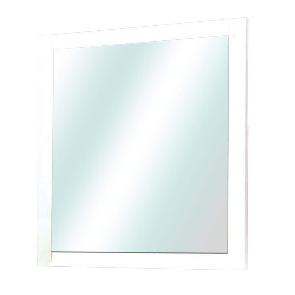Medium Rectangle White Classic Mirror (36 in. H x 32.25 in. W) price history on PriceWatchPro