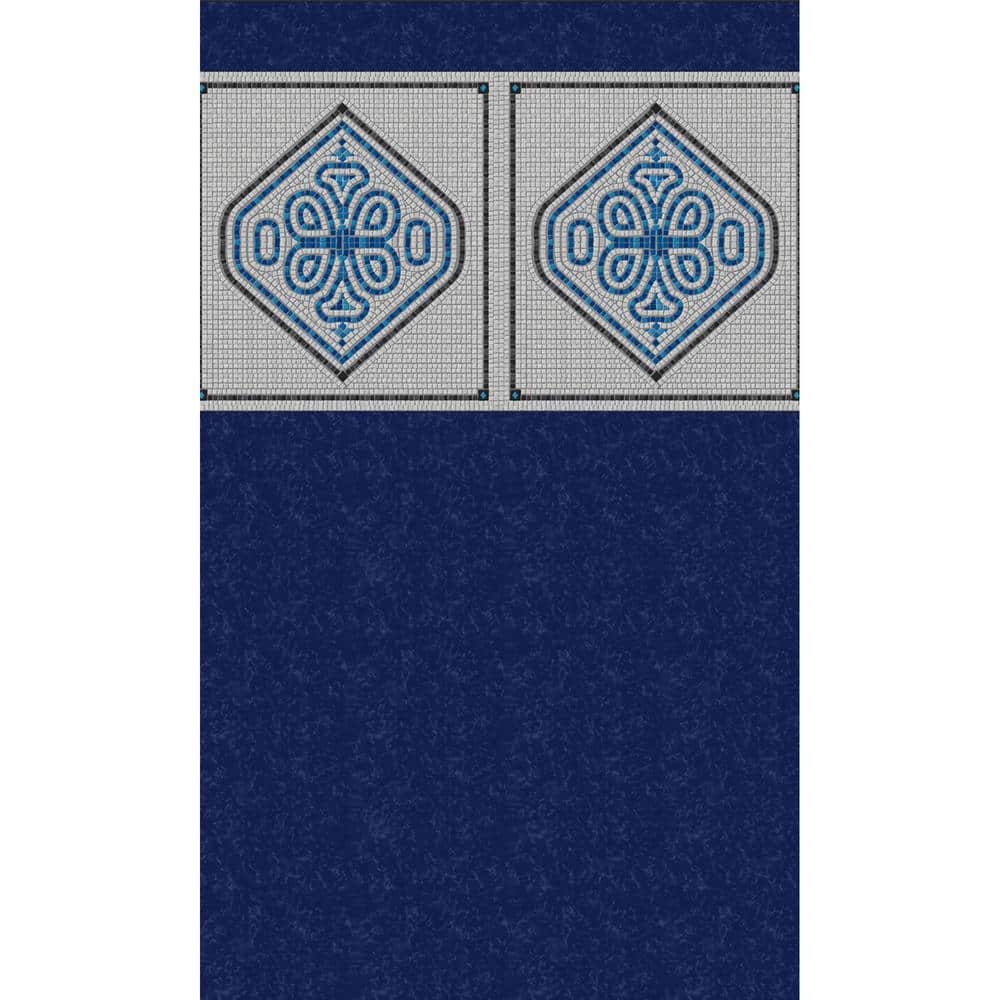 Blue Wave Mangalore Mosaic 16 ft. x 32 ft. Oval 52 in. Heavy-Gauge Unibead Above Ground Pool Liner