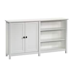 County Line 57.795 in. Soft White Console Fits TV's up to 43 in. with Doors and Adjustable Shelves