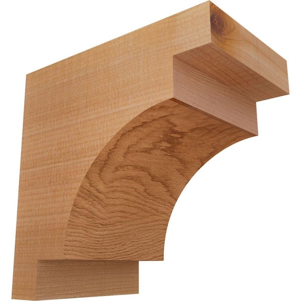 Ekena Millwork 3-1/2 in. x 6 in. x 6 in. Western Red Cedar Mediterranean Smooth Corbel