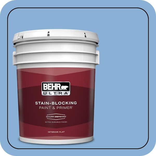BEHR ULTRA 5 gal. #PPU15-12 Bluebird Extra Durable Flat Interior Paint & Primer