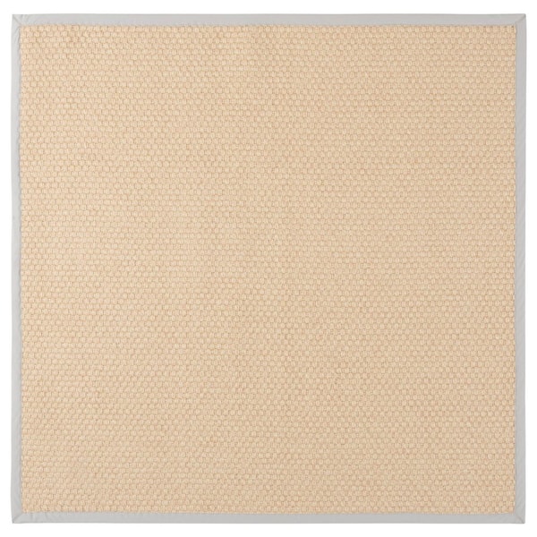 Napa Faux Sisal 6 ft. x 6 ft. Square Natural/Beige Solid Border Area Rug