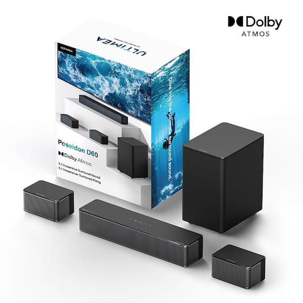 ULTIMEA 5.1 Dolby Atmos Sound Bar, Peak Power 410W, 3D Surround