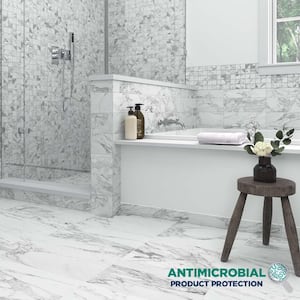 EpicClean Milton Arabescato Marble 12 in. x 24 in. Glazed Porcelain Floor and Wall Tile (1.95 sq. ft./Piece)