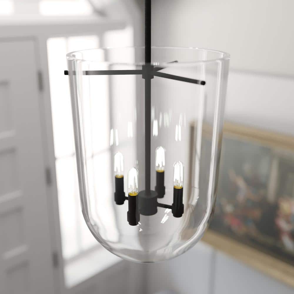 Sacha 4 Light Natural Iron Island Pendant Light with Clear Glass Shade Living Room Light price history on PriceWatchPro