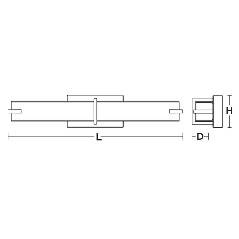 Satin Nickel 24-Inch Dimmable LED Vanity Light