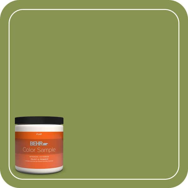 BEHR PREMIUM PLUS 8 oz. #410D-5 Scotland Isle Flat Interior/Exterior Paint & Primer Color Sample